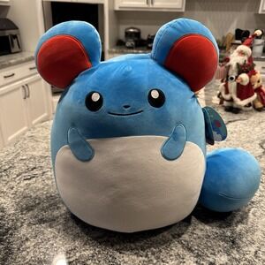 NWT Squishmallows 14-Inch Marill Pokemon‎ Plush So Soft And Cuddly